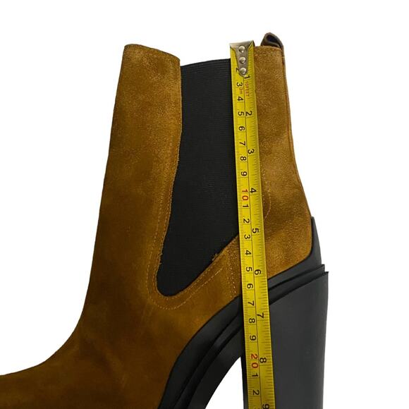 NWOT Marc Fisher 8.5 Ramio Ankle Boots Dark Natural Chelsea Leather Bootie - Picture 8 of 13